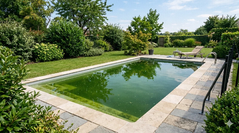 Eau verte piscine : causes et solution rapide