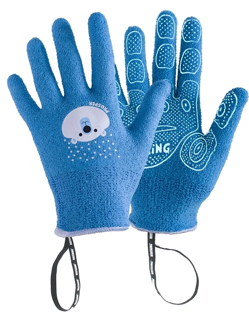 Gant d'hiver enfant Rostaing « Prosper l'ours polaire », bleu, 3-6 ans