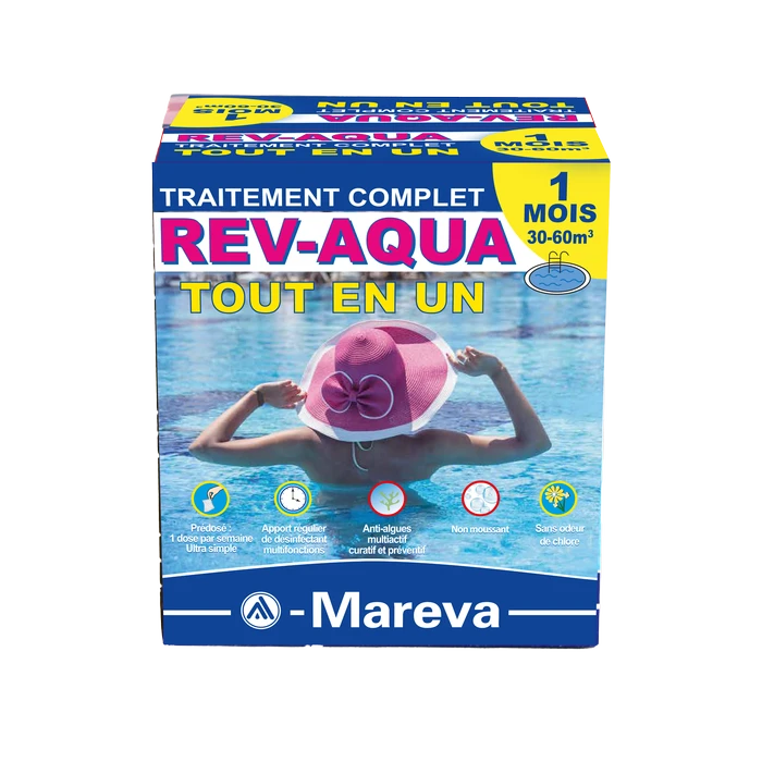 Traitement complet Rev-Aqua de 30 à 60 m3 - 1 mois