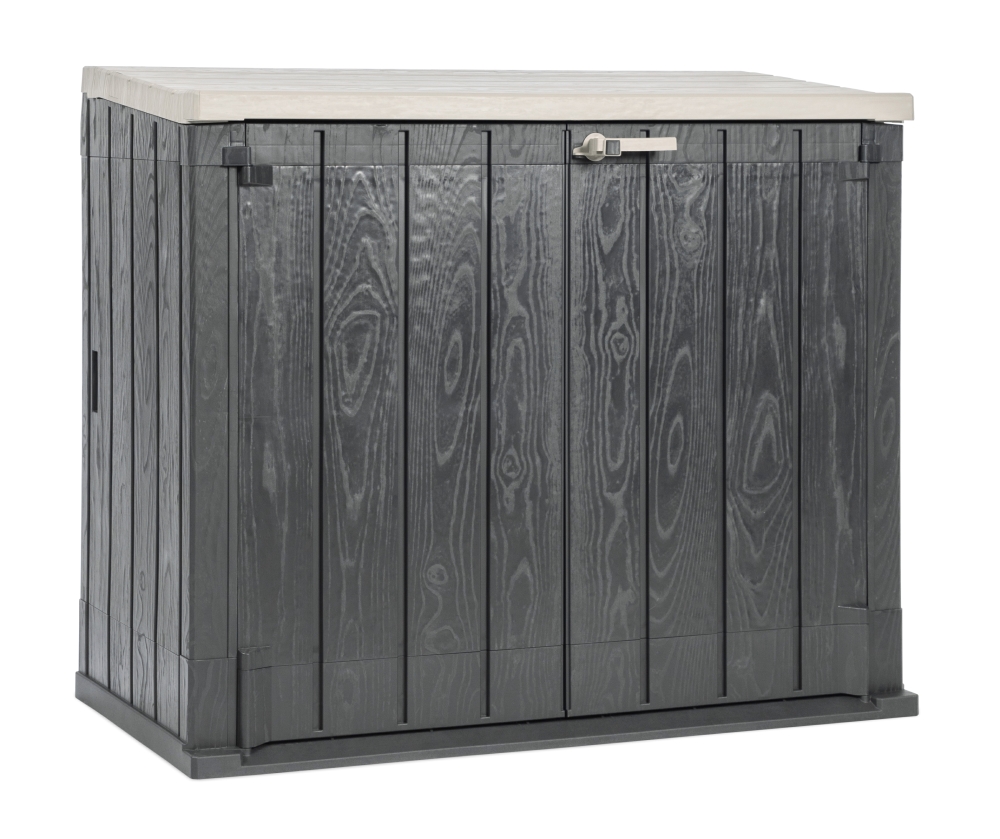 Gartenbox Storer Plus XL 1270 Liter - Dunkelanthrazit | Warmgrau