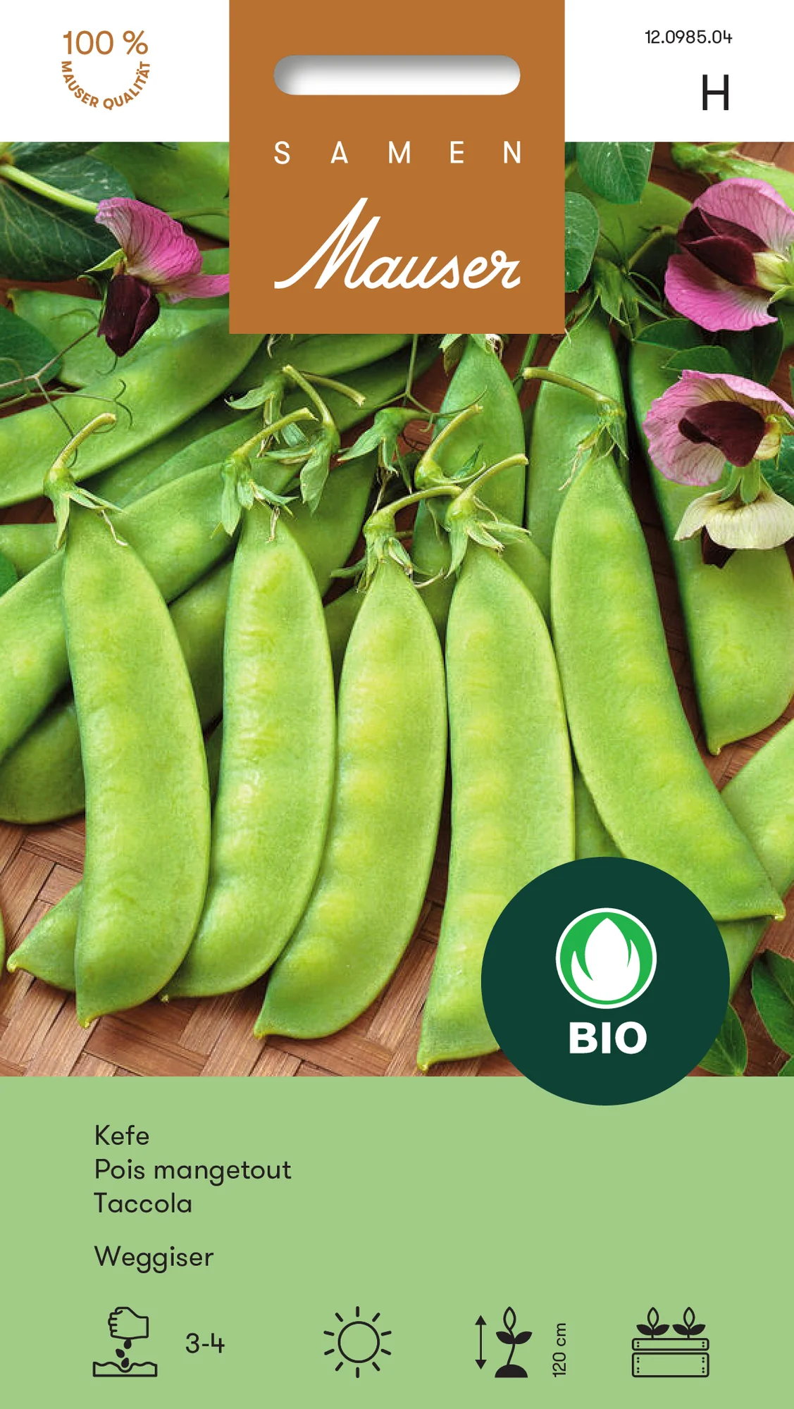 Bourgeon Bio Pois mangetout Weggiser