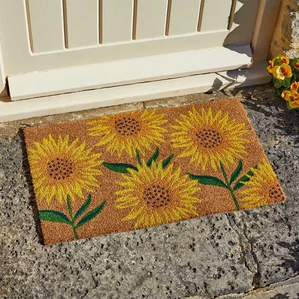 Fussmatte Kokos Sunflowers, 75 × 45 cm