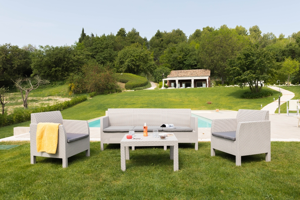 Gartenlounge 5-Sitzer Matilde – Taupe Grau