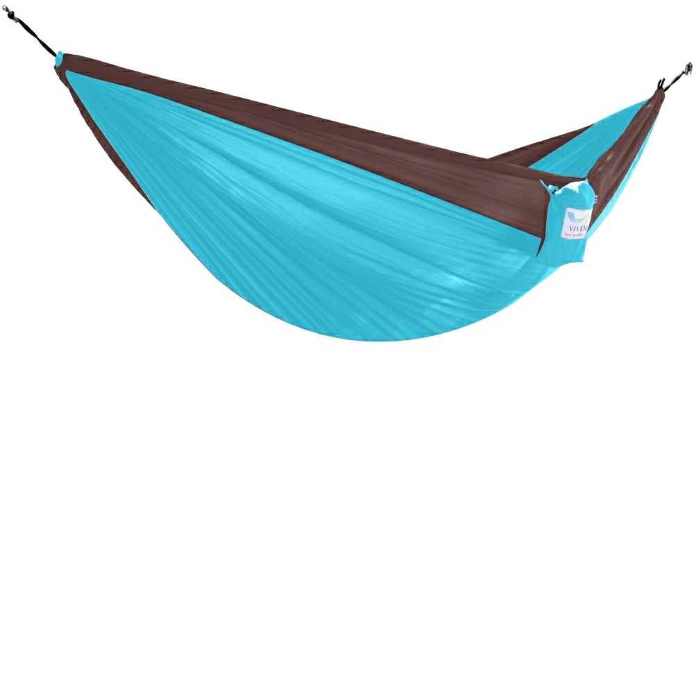 Hamac parachute 2 places Turquoise / Marron