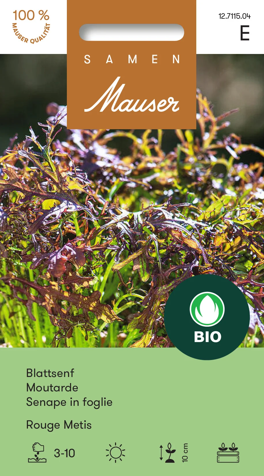 Knospe Bio Blattsenf Rouge Metis