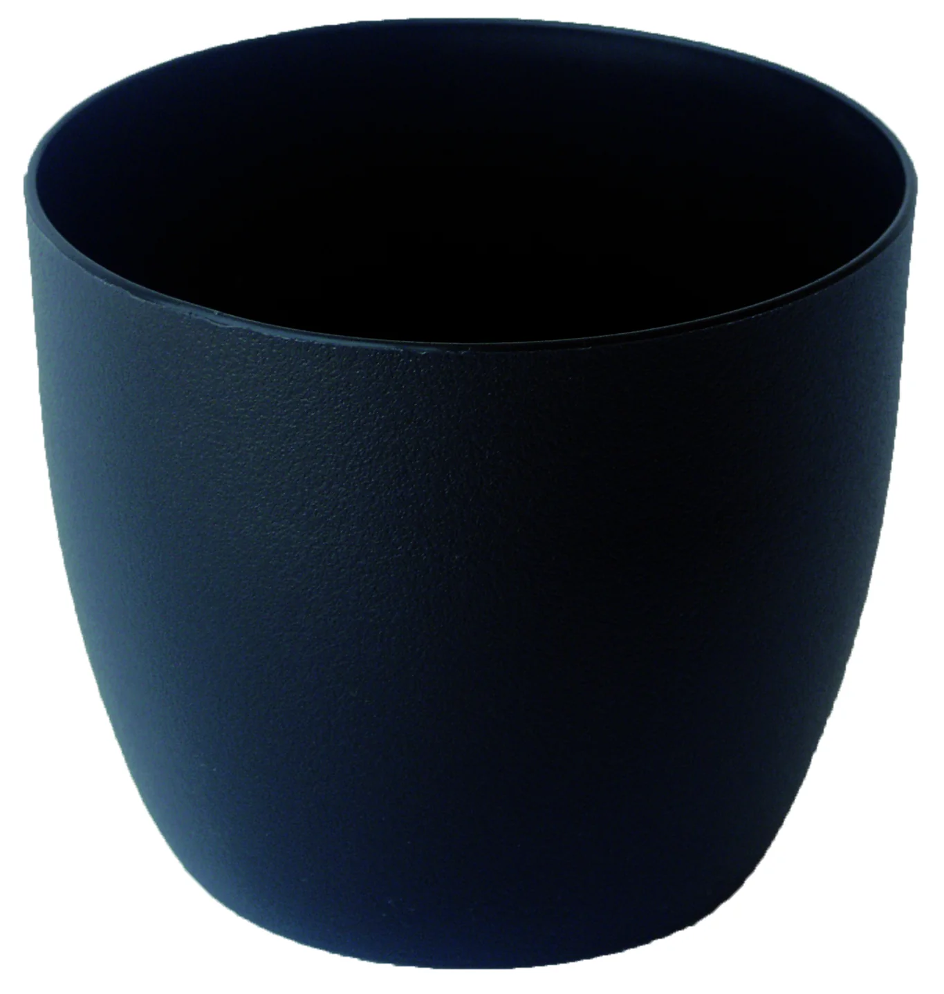 Übertopf aus Kunststoff, schwarz, 15 × 13 cm