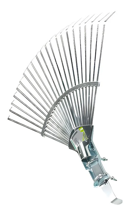 Balai métallique pour herbe et feuilles, largeur 30–45 cm