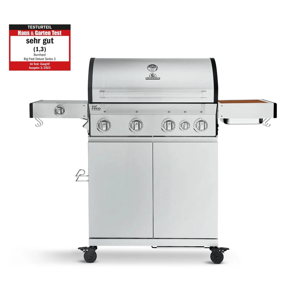 Big FRED Deluxe Barbecue à gaz 4 brûleurs - inox