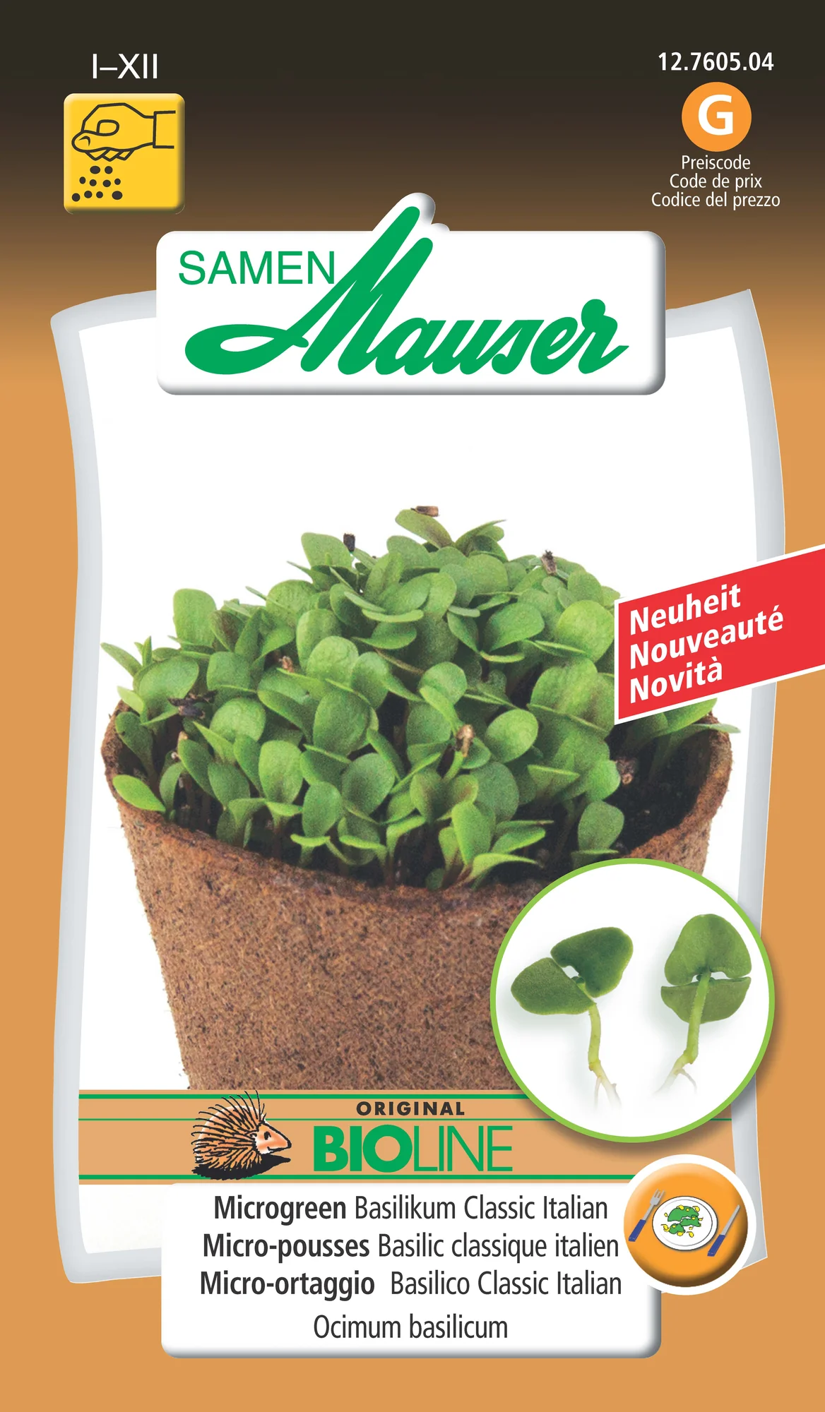 BIO-Micro-pousses Basilic classique italien
