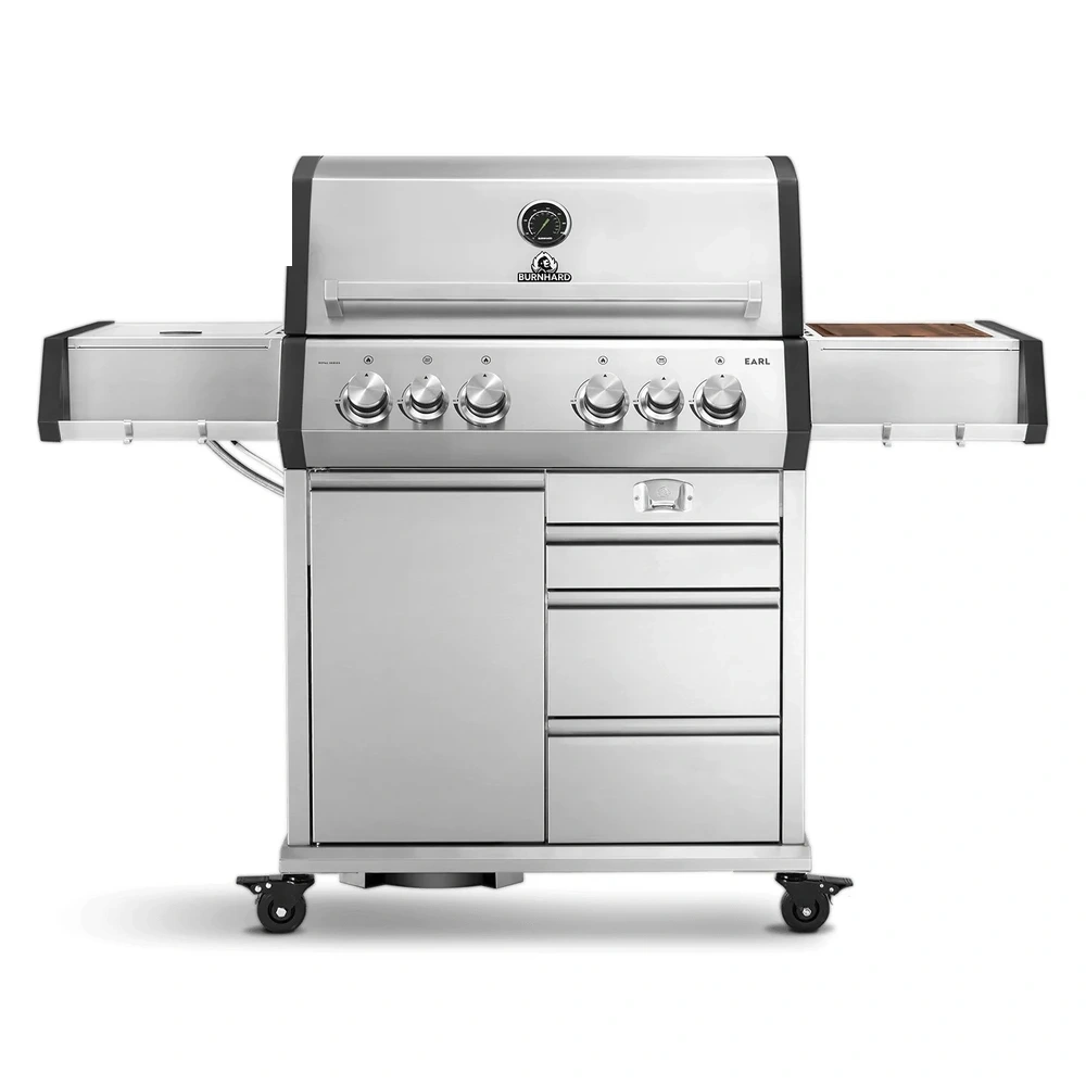 Big EARL Barbecue à gaz premium 4 brûleurs