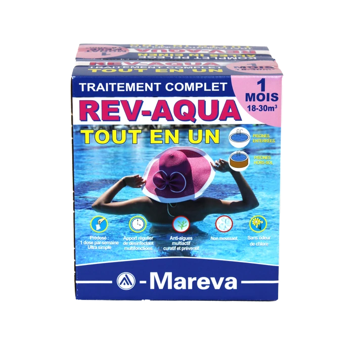 Traitement complet Rev-Aqua de 10 à 18 m3 - 1 mois