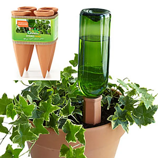 Bio Green Hydro Wine — cônes en terre cuite pour bouteilles de vin, lot de 4