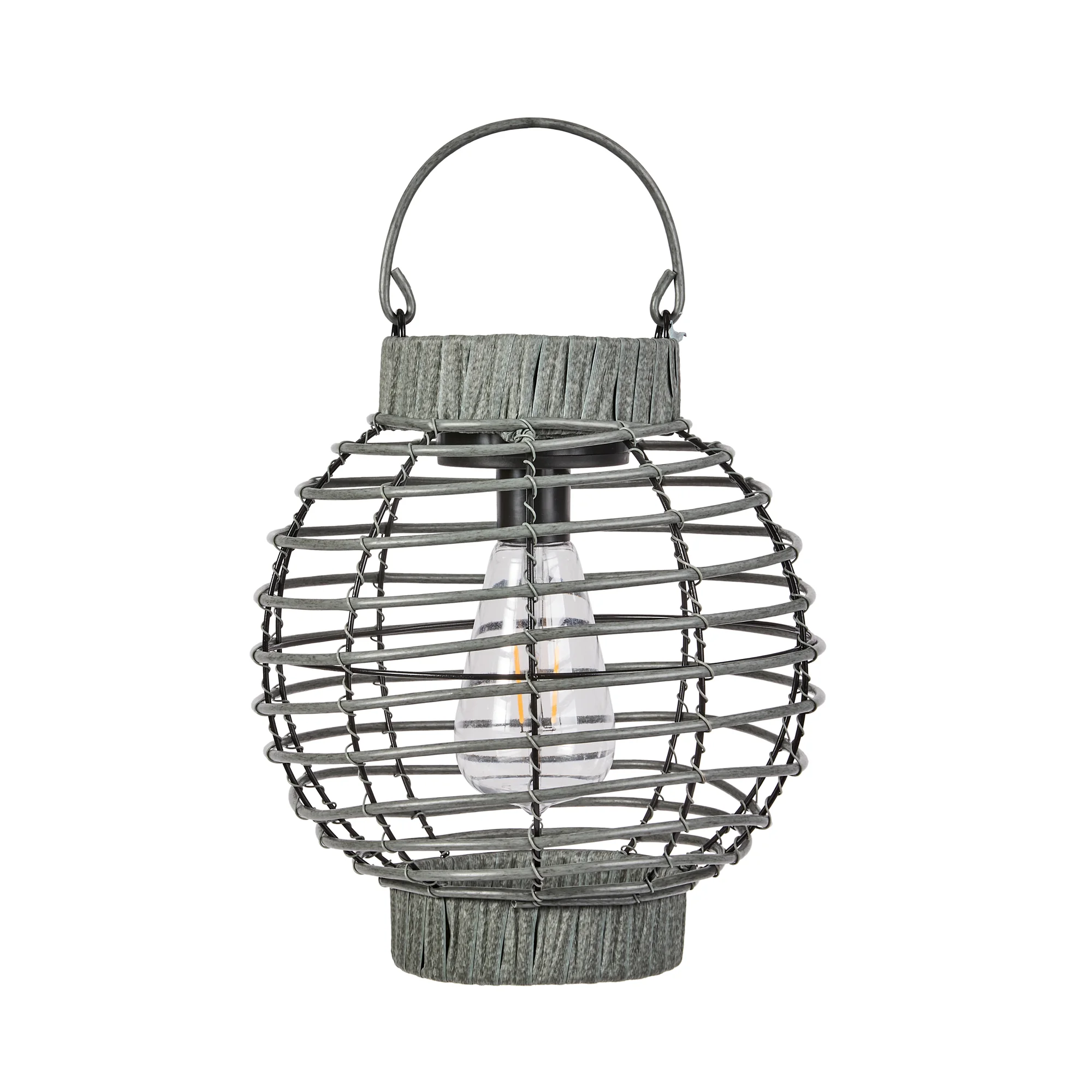 Lanterne solaire Terra Slate (imitation rotin)