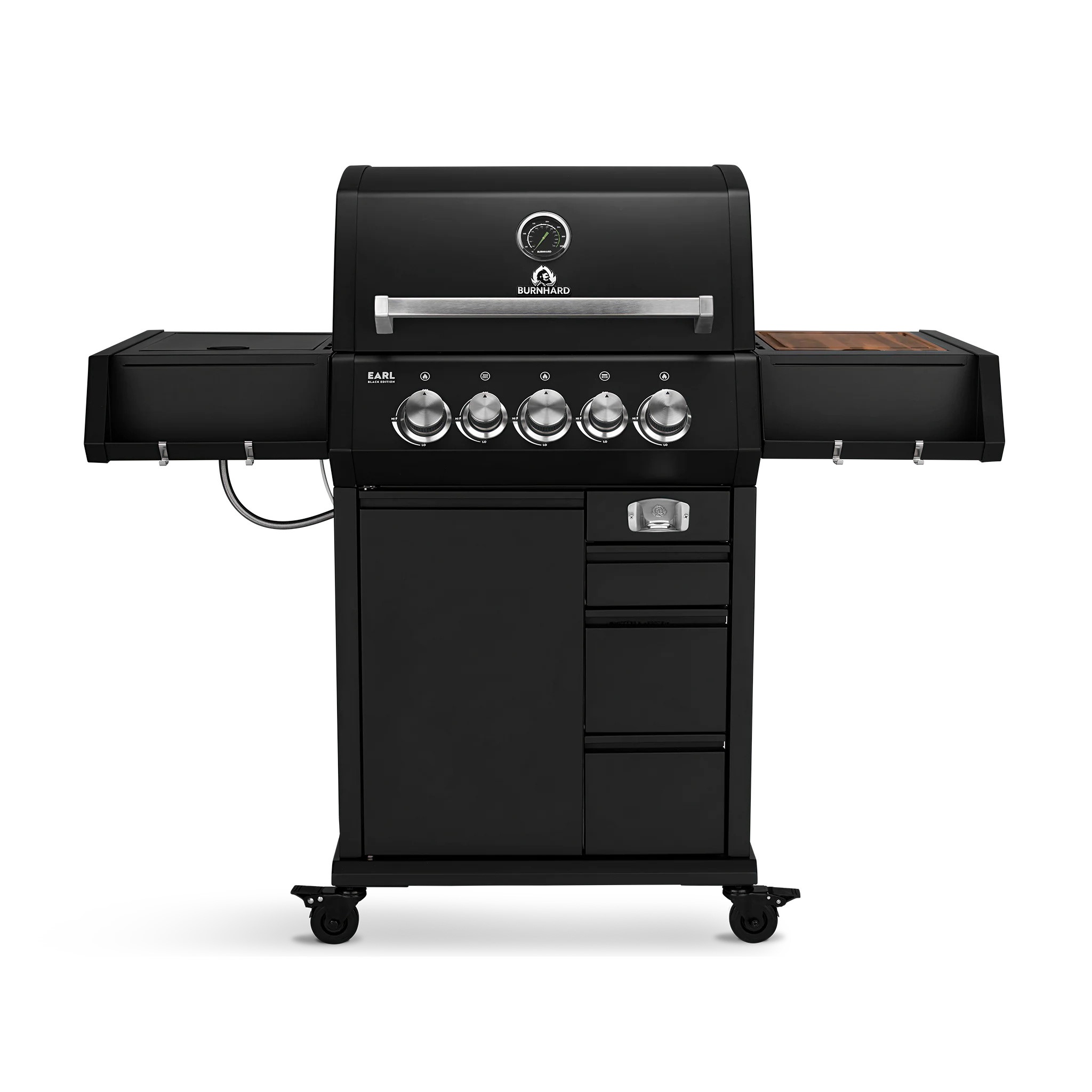 EARL Premium Black Edition Barbecue à gaz 3 brûleurs