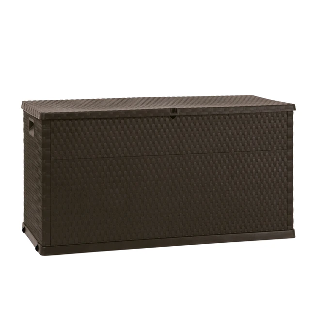 Gartenbox Rattan 420 Liter - Braun