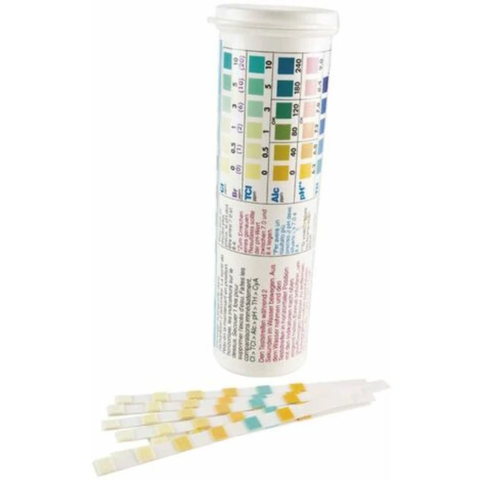 Languettes d'analyse CL, TCL, ALC, pH, TH, CYA