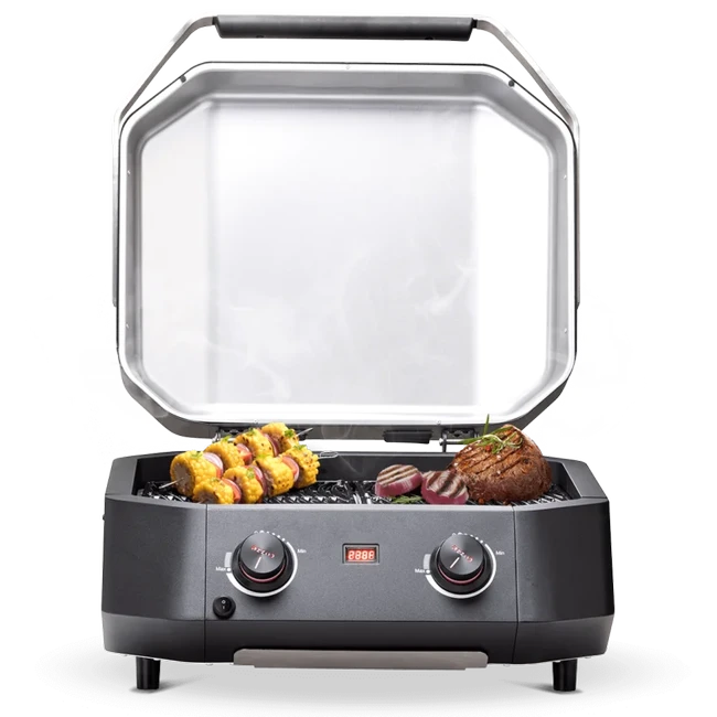 Plancha E-500 électrique double-zone - avec couvercle