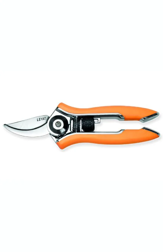 Sécateur LEYAT Happy Line Traditionnel, lame courbe, orange