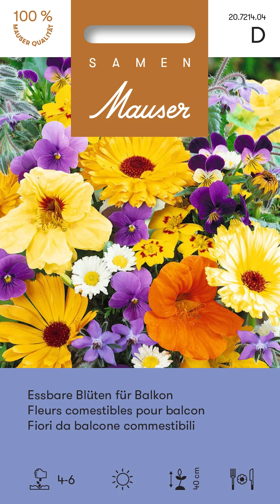 Fleurs comestibles pour balcons