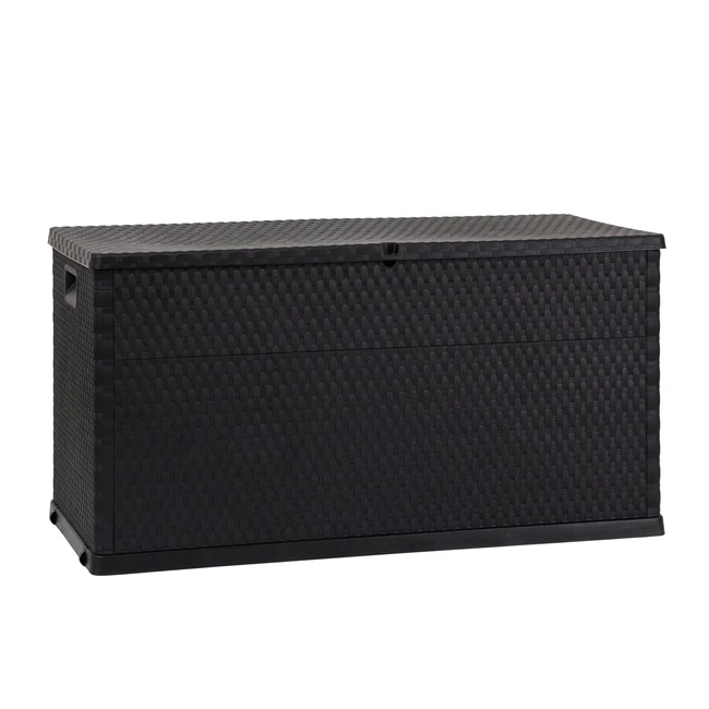 Coffre de jardin Rattan 420 litres - Anthracite foncé