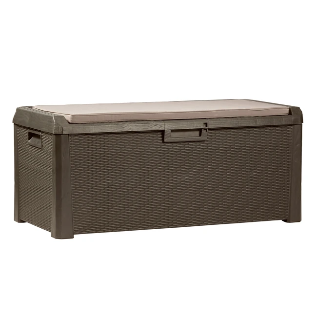 Coffre de jardin Santorini Plus 550 litres - Brun