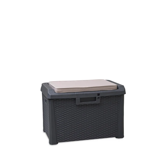 Gartenbox Santorini Plus 125 Liter - Dunkelanthrazit