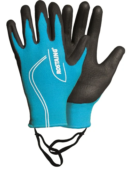 Gant ado Rostaing « Maxteen.G » tactile, noir/bleu, 10-12 ans