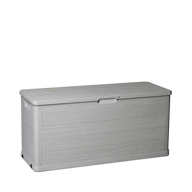 Coffre de jardin 280 litres Woody - Gris chaud