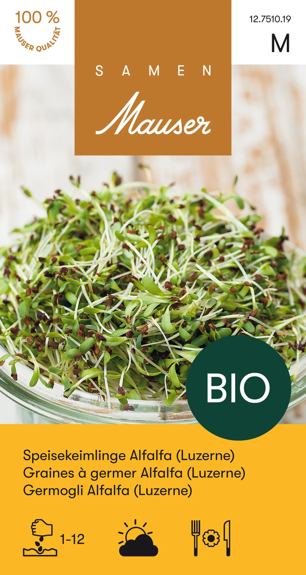 Germes de graines Alfalfa (lucerne) bio