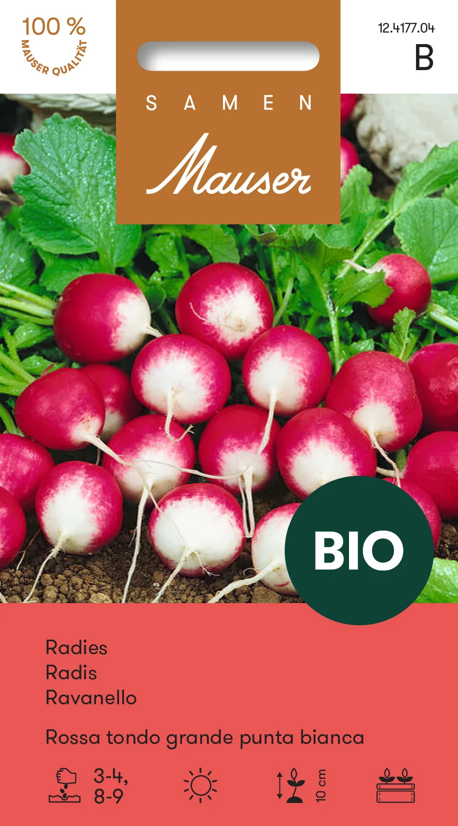 BIO Radis Rossa tondo a grande punta bianca