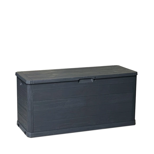 Coffre de jardin 280 litres Woody - Anthracite foncé