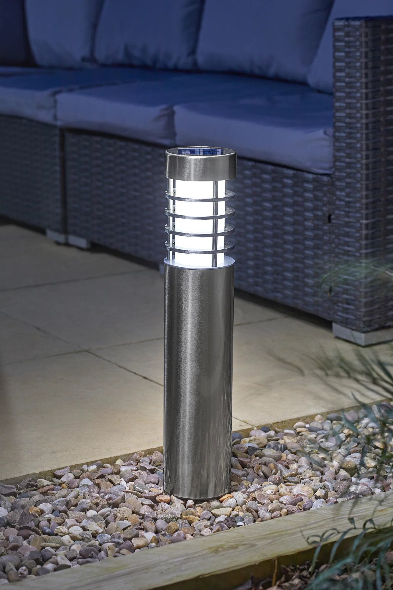 Solar-Wegleuchte Orion Edelstahl, 20 Lumen