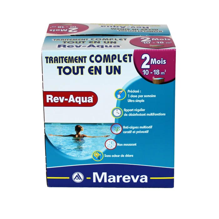 Traitement complet Rev-Aqua de 10 à 18 m3 - 2 mois