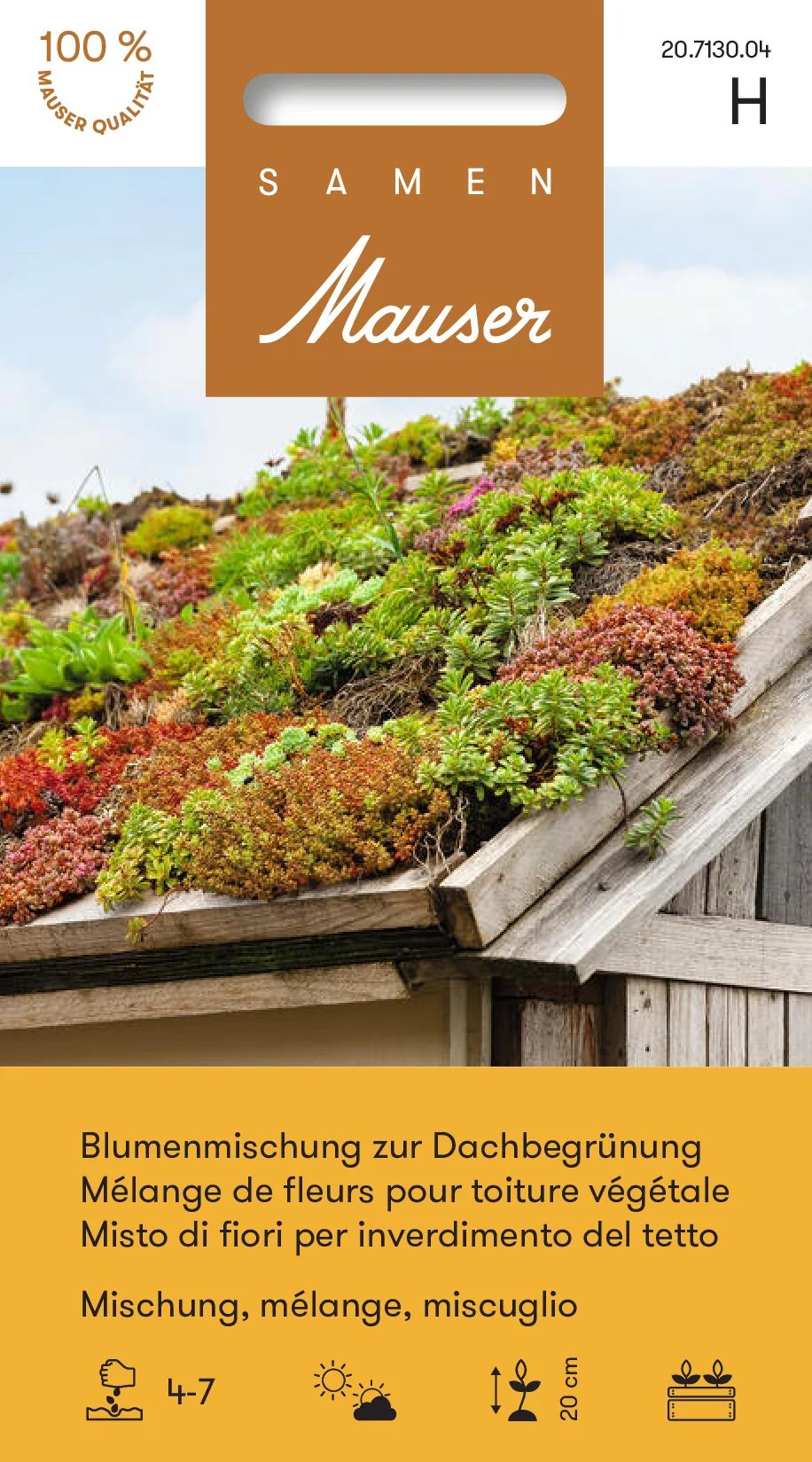 Mélange de fleurs pour toiture végétale