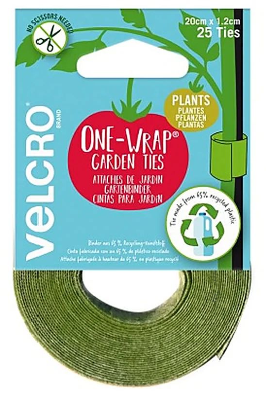 Attaches de jardin auto-agrippantes, 65 % plastique recyclé, 20 cm, 25 bandes