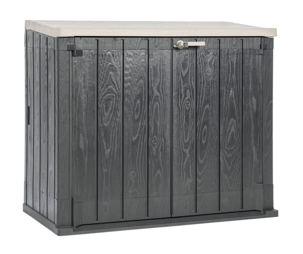 Coffre de jardin Storer Plus XL 1270 litres - Anthracite foncé | gris chaud