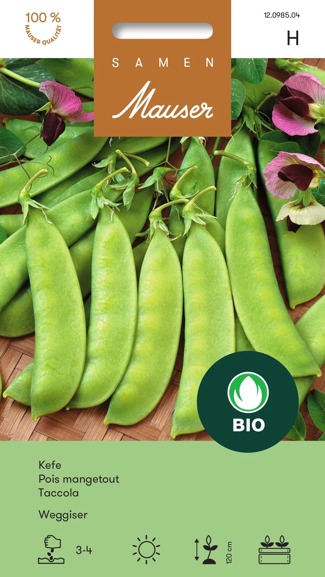 Bourgeon Bio Pois mangetout Weggiser