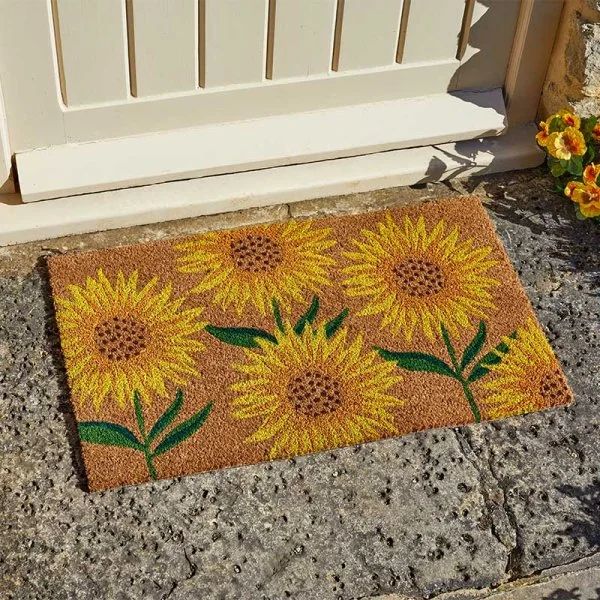 Fussmatte Kokos Sunflowers, 75 × 45 cm