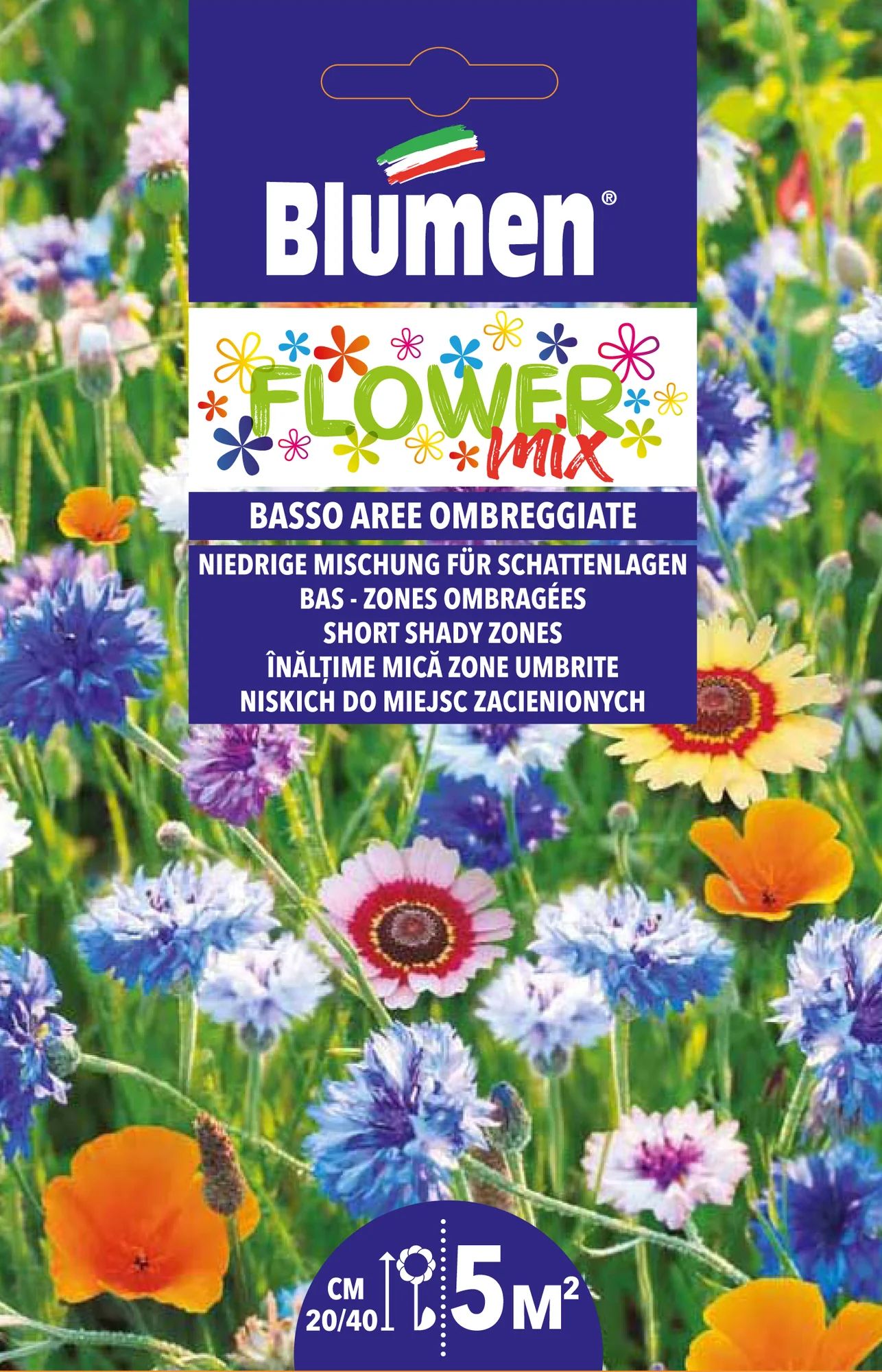 Mélange de fleurs bas pour zones ombragées