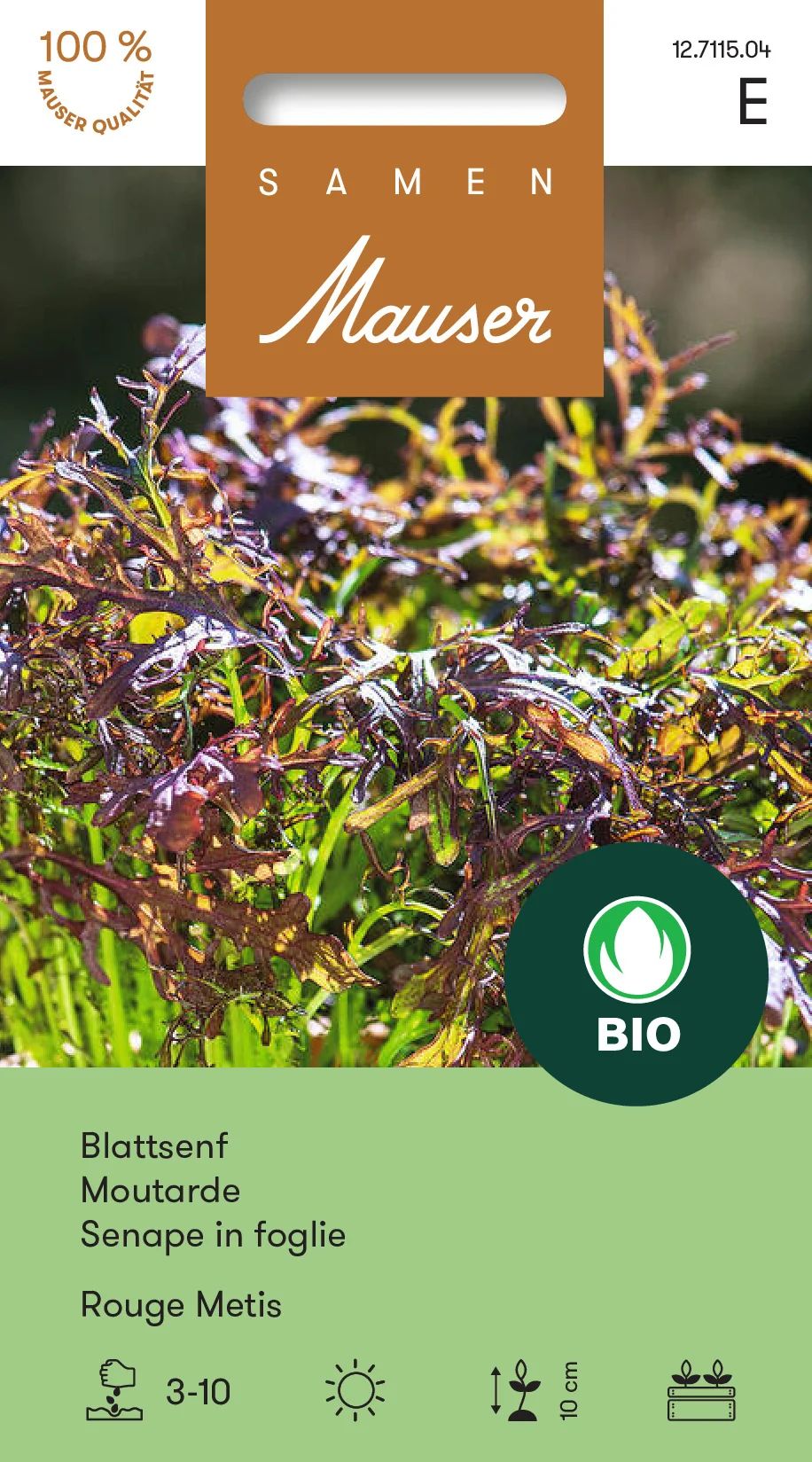 Knospe Bio Blattsenf Rouge Metis