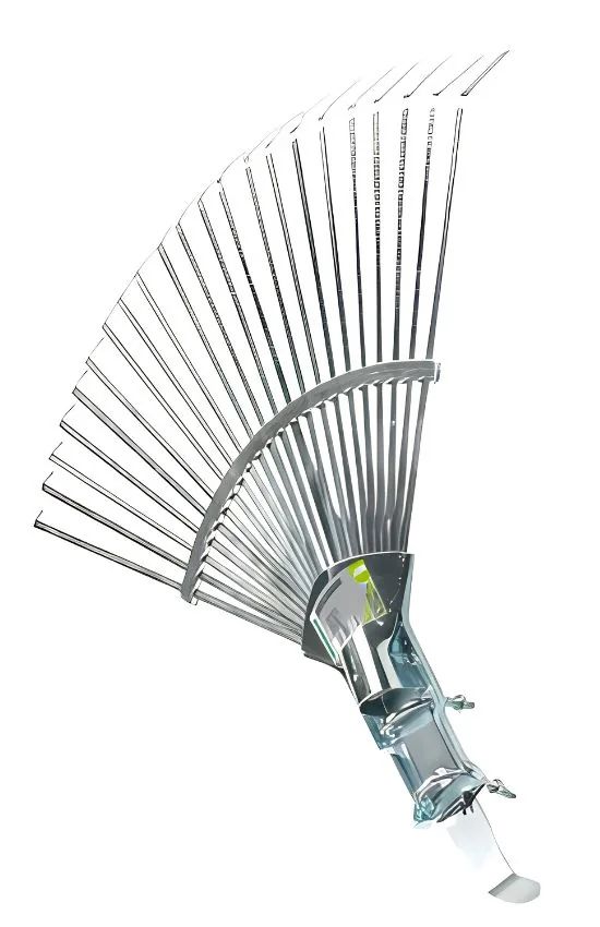 Balai métallique pour herbe et feuilles, largeur 30–45 cm