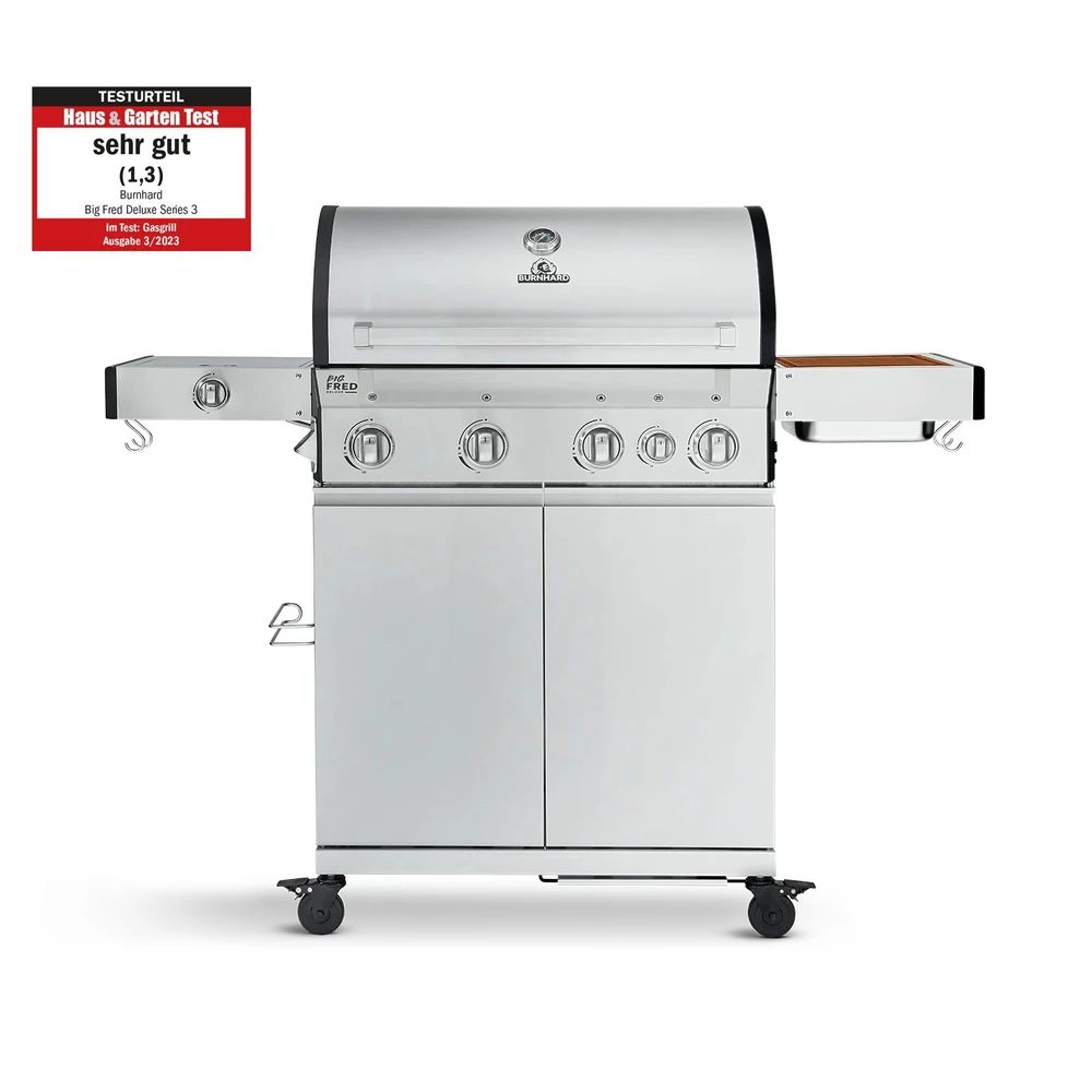 Big FRED Deluxe Barbecue à gaz 4 brûleurs - inox