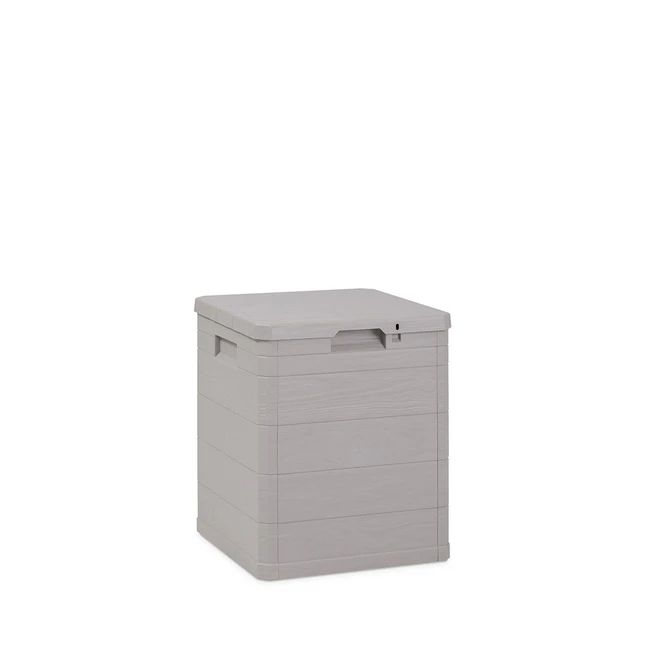 Coffre de jardin 90 litres Woody - Gris chaud