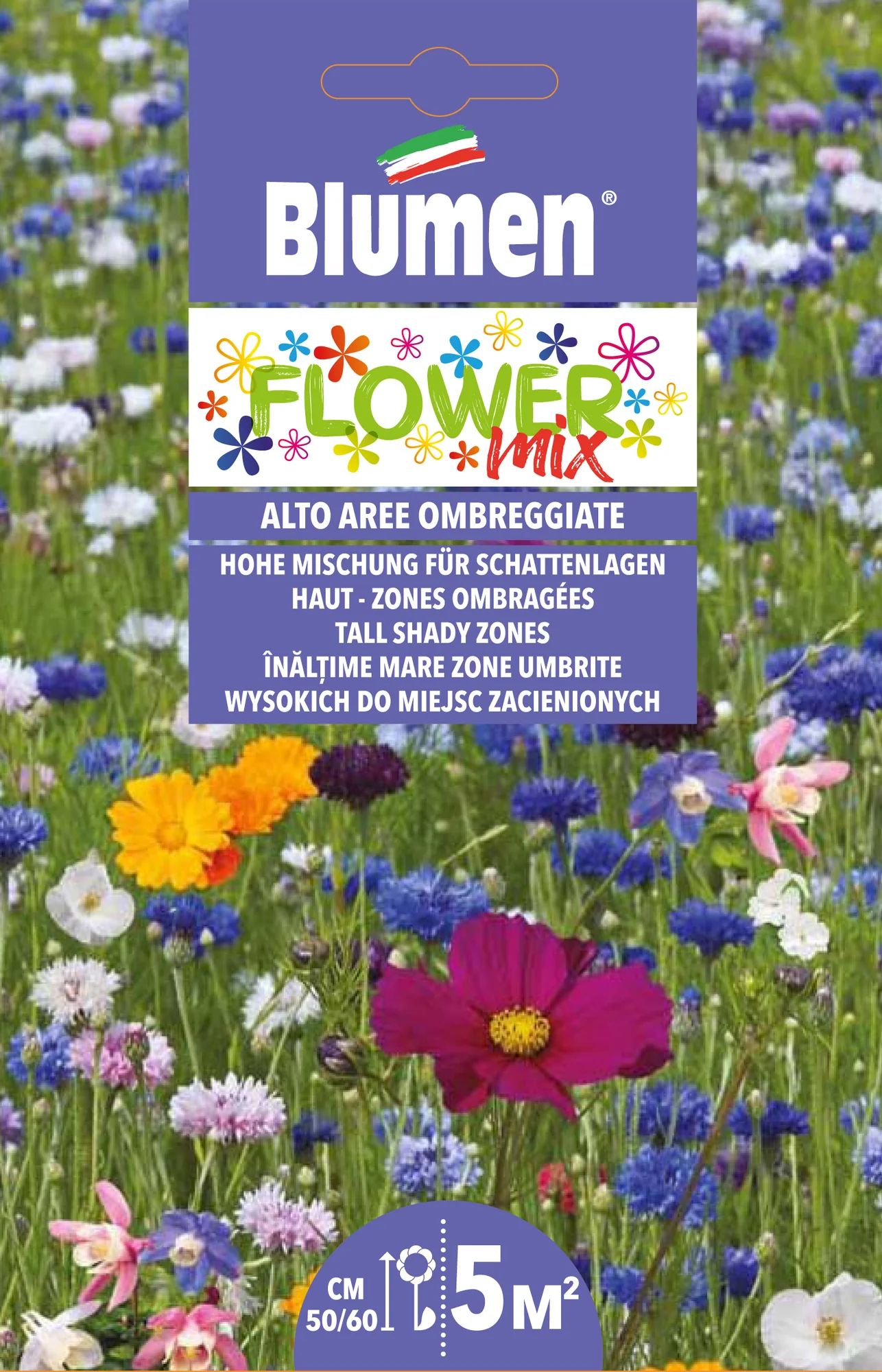 Mélange de fleurs haut pour zones ombragées
