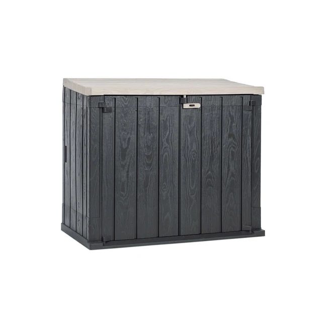 Coffre de jardin Stora Way Plus XL 1270 litres - Anthracite foncé | gris chaud