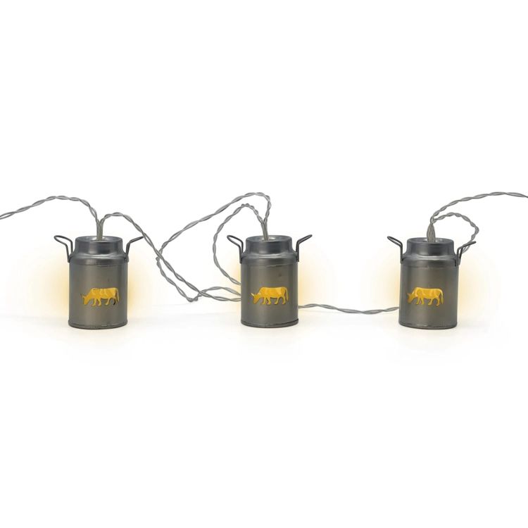 Guirlandes LED "Boille à lait" argent