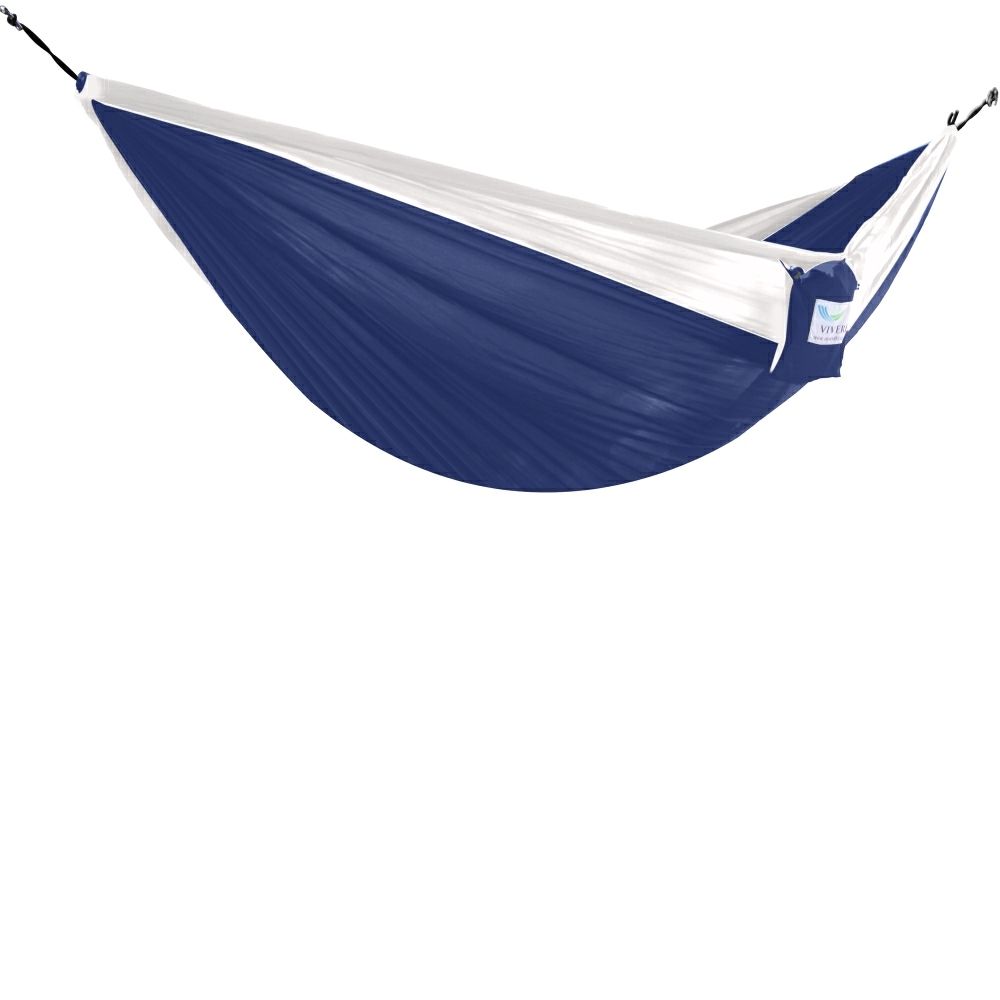 Hamac parachute 2 places - Marine / Blanc