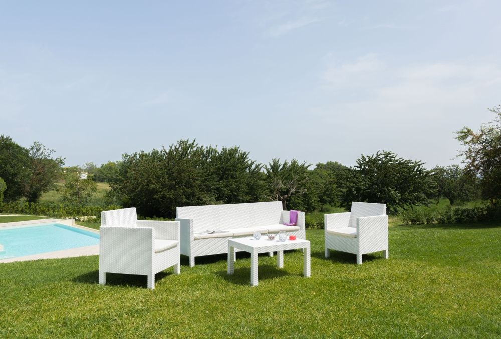 Salon de jardin 5 places Penelope - Blanc penelope