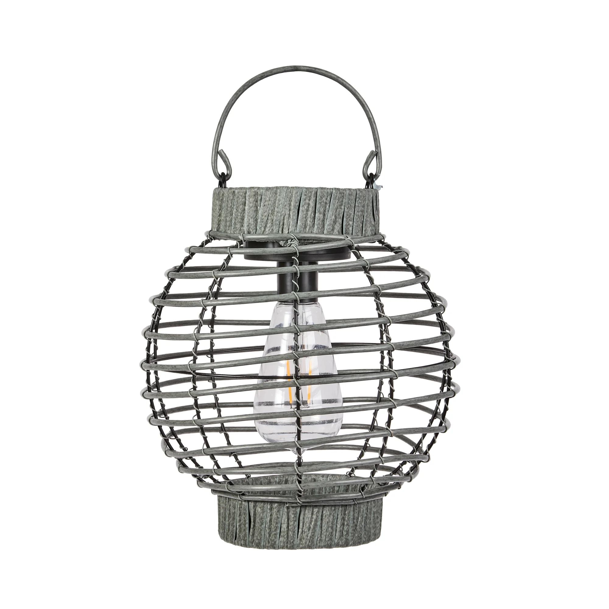 Lanterne solaire Terra Slate (imitation rotin)