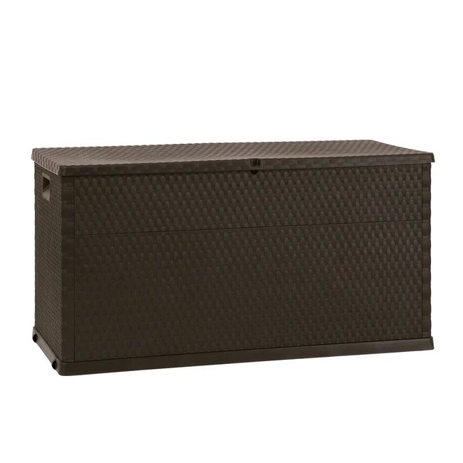 Coffre de jardin Rattan 420 litres - Marron